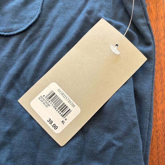 Nordstrom Moonlight V-Neck Nightshirt - Blue Blur - XL - Picture 4 of 4